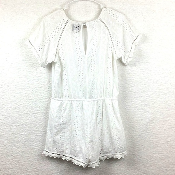 Anthropologie Elevenses While Eyelet Cutout Romper. Womens Size Small. - Picture 10 of 10